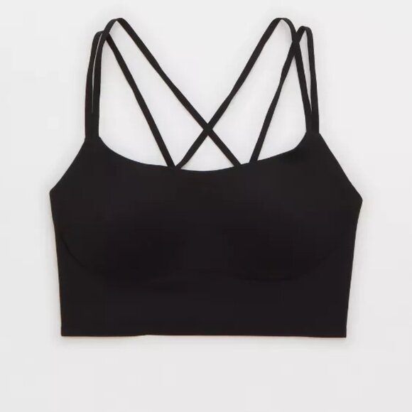 OFFLINE By Aerie Real Me Hold Up! Strappy Sports Bra - Black - XS - Picture 4 of 6